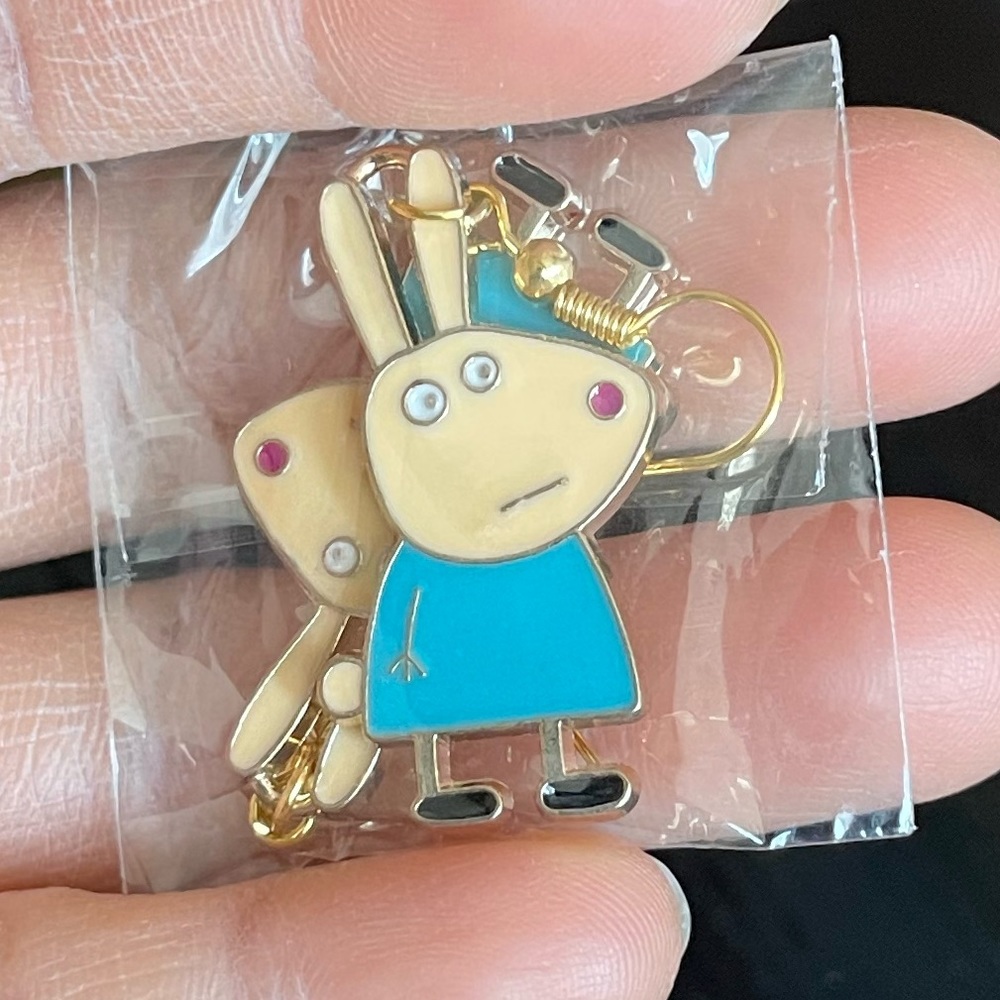 🔴 NWOT Peppa Pig Earrings Gold Jewelry